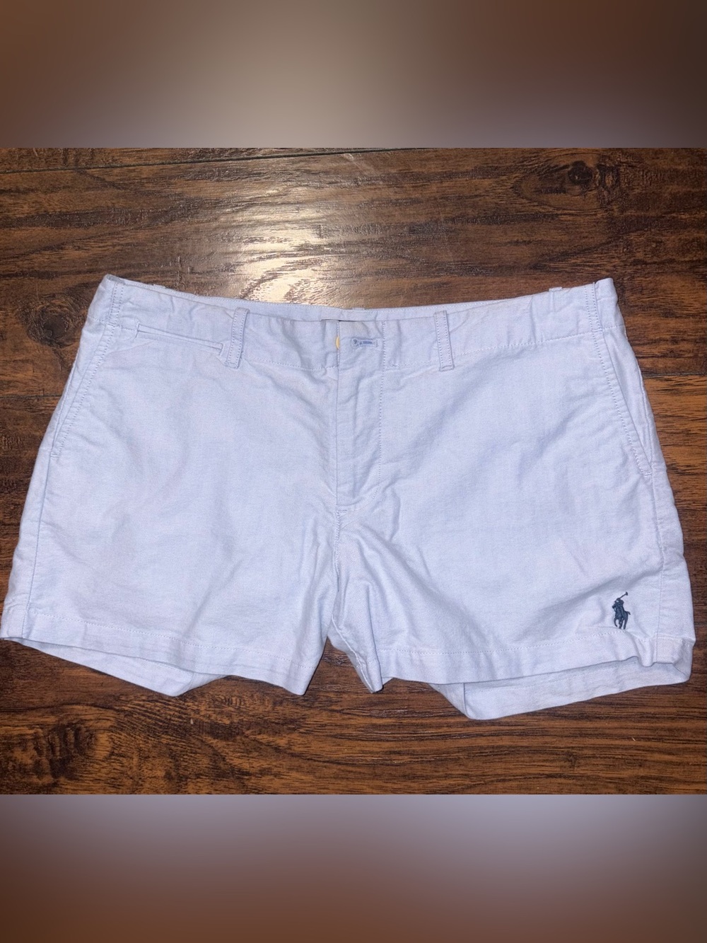 Polo by Ralph Lauren Pale Blue Men's Flat Front Cotton Shorts